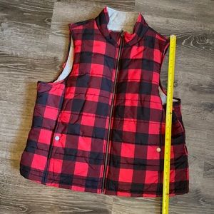 Buffalo plaid vest